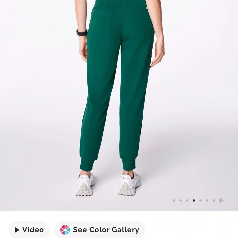 Figs Hunter Green Zamora Scrub Pants Great Condition SP - Picture 6 of 16